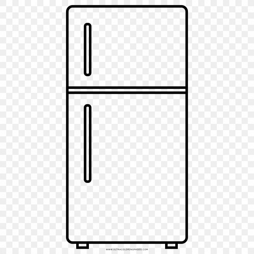 Drawing Refrigerator Kitchen Painting, PNG, 1000x1000px, Drawing, Area, Bedroom, Black, Cartoon Download Free
