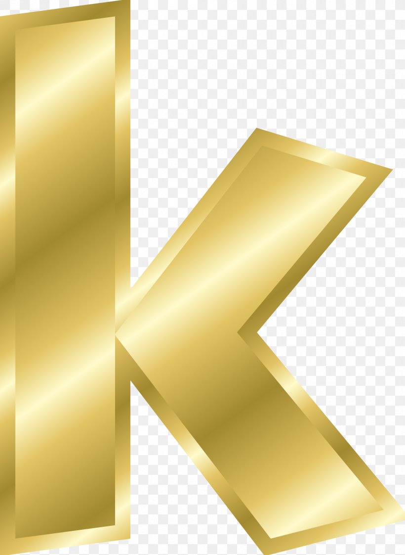 Letter Case Alphabet K Gold, PNG, 1753x2400px, Letter, Alphabet, Brass, Gold, Initial Download Free