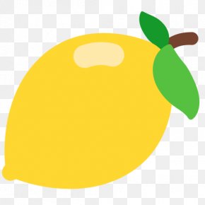 Limon - Emoji Lemon Fruit SMS Text Messaging PNG