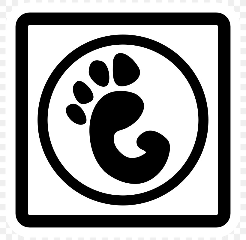 GNOME Logo Clip Art, PNG, 800x800px, Gnome, Area, Black And White, Deepin, Desktop Environment Download Free