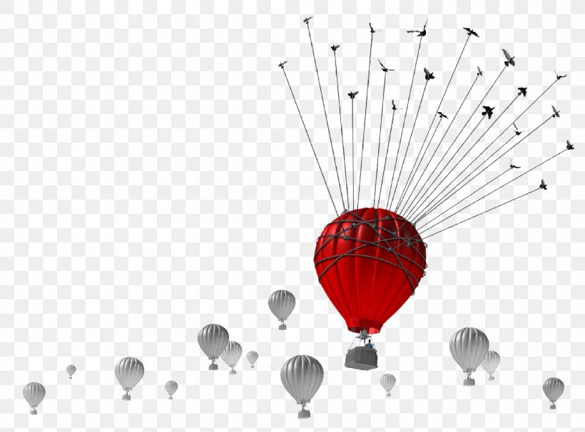 Hot Air Balloon Line, PNG, 2963x2190px, Hot Air Balloon, Balloon, Heart Download Free