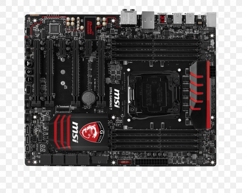 Intel X99 Motherboard MSI X99S GAMING 7 MSI X99S SLI Plus, PNG, 1024x819px, Intel X99, Atx, Computer Case, Computer Component, Computer Cooling Download Free