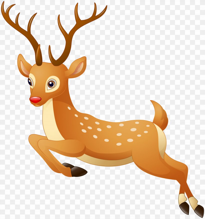 Rudolph Reindeer Santa Claus Clip Art, PNG, 7465x8000px, Rudolph, Animal Figure, Antelope, Antler, Christmas Download Free