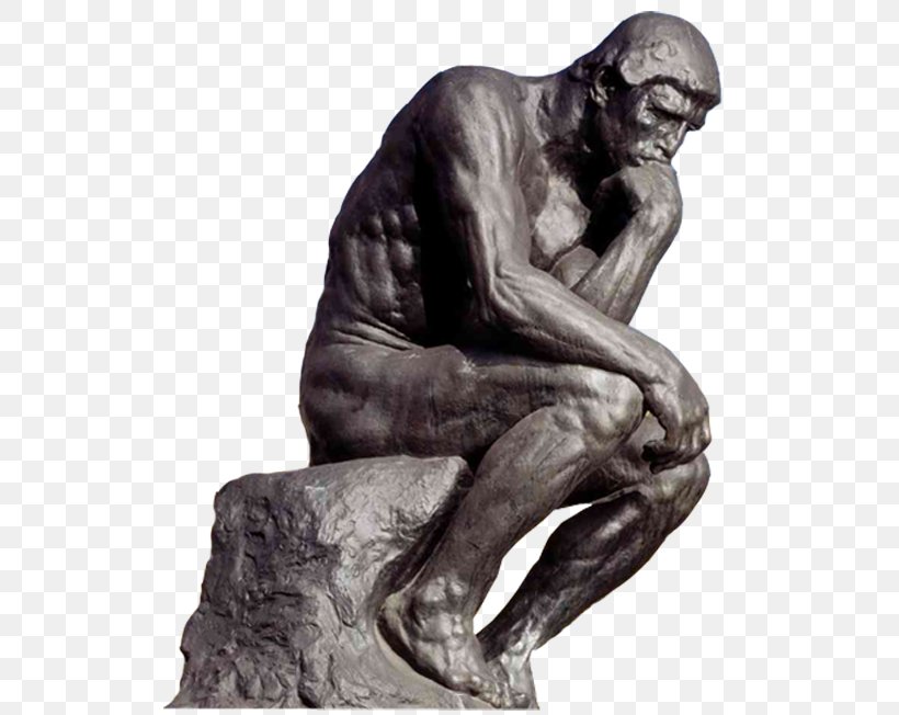 The Thinker Bronze Sculpture Statue, PNG, 542x652px, Thinker, Art, Auguste Rodin, Black And White, Bronze Sculpture Download Free