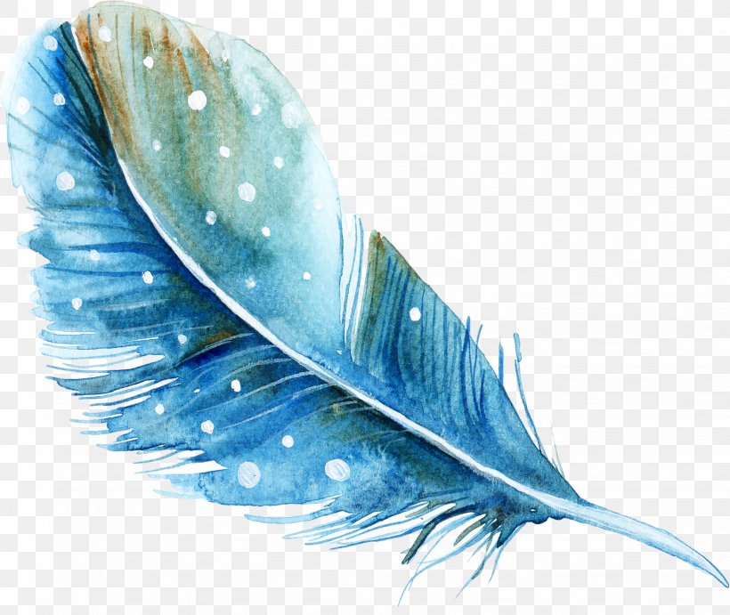 Feather Watercolor Painting, PNG, 1636x1380px, Feather, Blue, Raster Graphics, Rgb Color Model, Tattoo Download Free