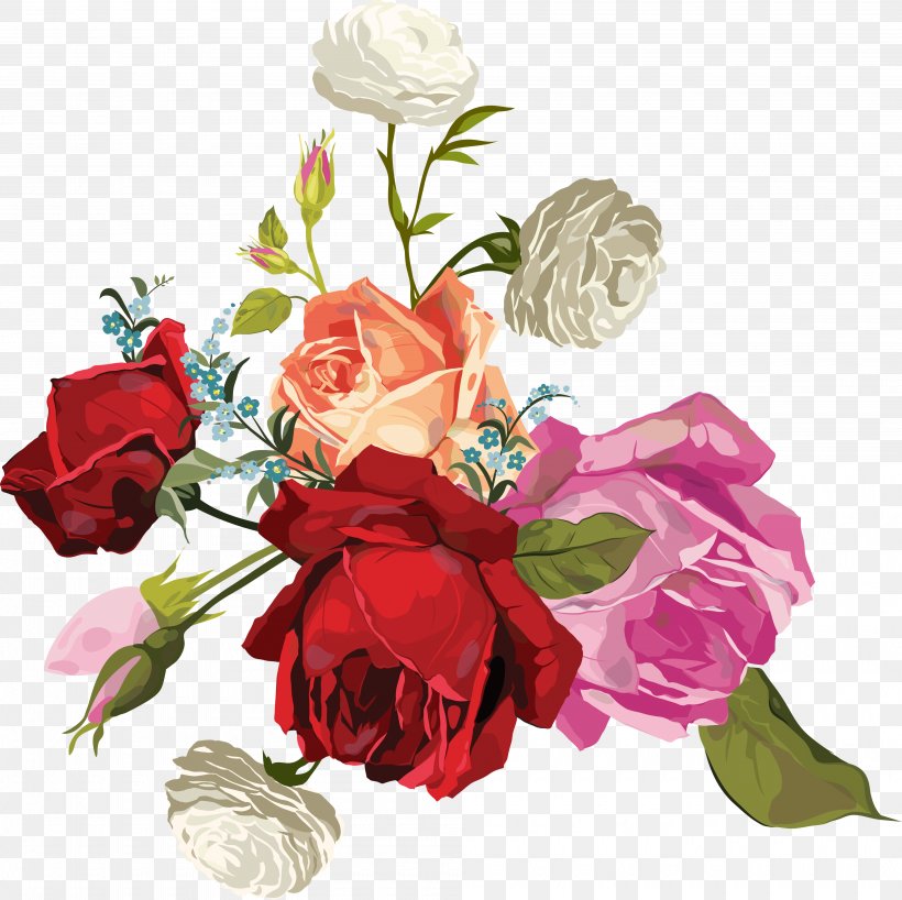 Garden Roses Centifolia Roses Flower Bouquet Clip Art, PNG, 4000x3992px, Garden Roses, Artificial Flower, Centifolia Roses, Cut Flowers, Floral Design Download Free