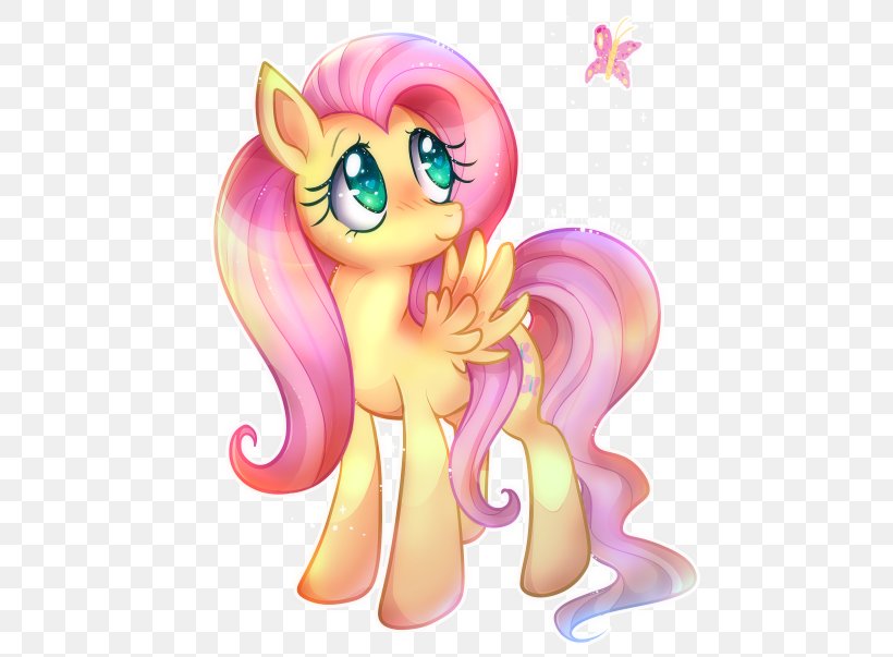 Pony Fluttershy Horse, PNG, 496x603px, Watercolor, Cartoon, Flower, Frame, Heart Download Free