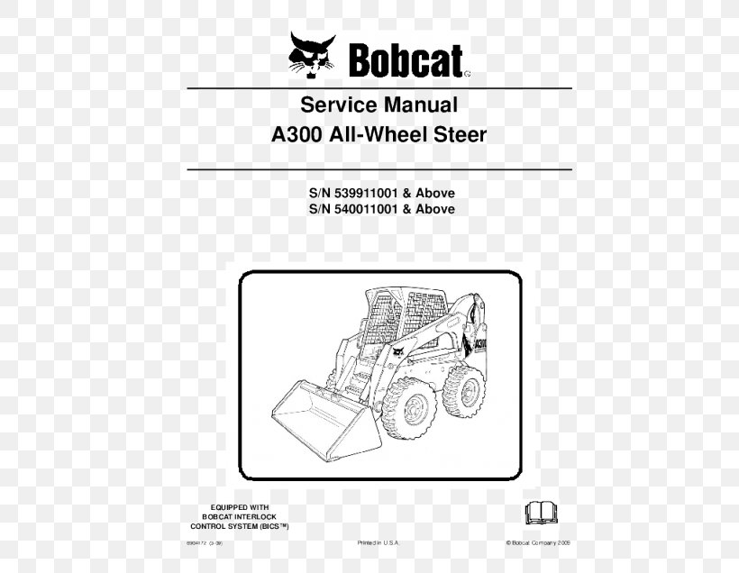 Skid-steer Loader Bobcat Company Owner's Manual Product Manuals, PNG, 560x636px, Skidsteer Loader, Architectural Engineering, Area, Automotive Lighting, Black And White Download Free