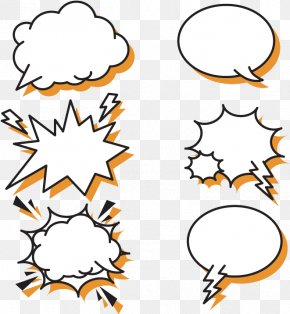 Line Art Leaf - Cartoon Speech Bubble PNG