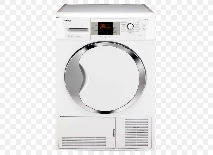 Clothes Dryer Beko DRCS76W Housekeeping Home Appliance, PNG, 600x600px, Clothes Dryer, Beko, Condensation, Condenser, Heat Download Free
