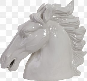 Pink Stallion - Horse Sculpture Bit Bust Equestrian PNG
