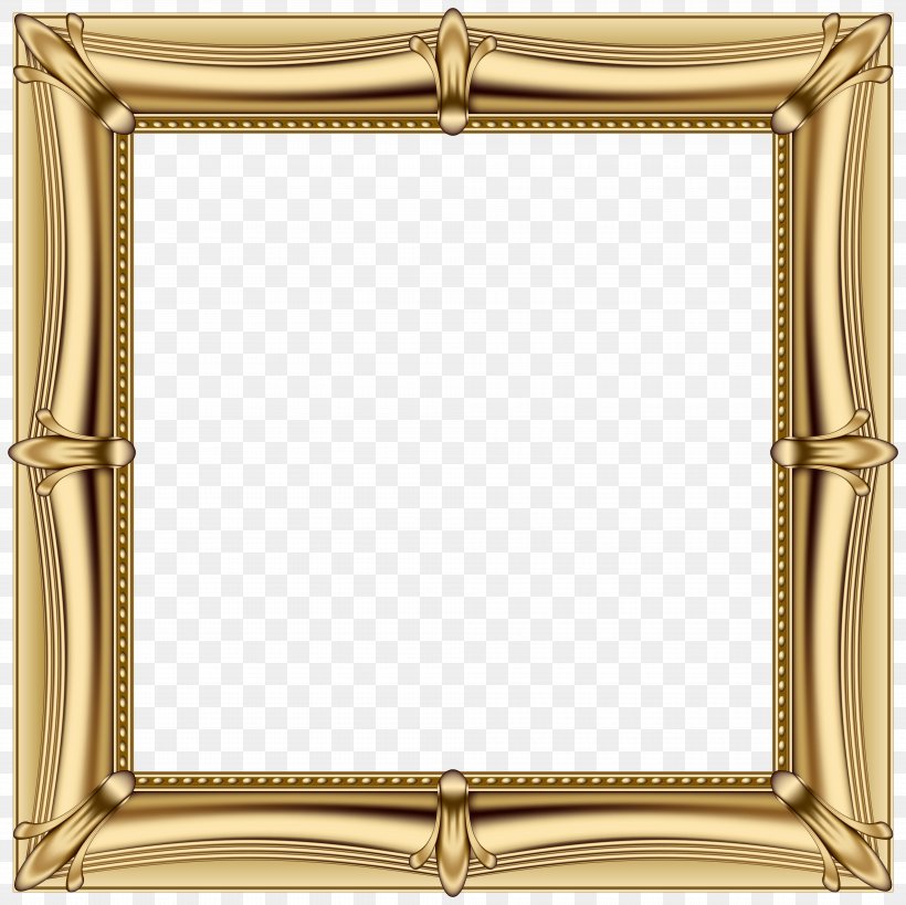 Picture Frames Gold Clip Art, PNG, 8004x8000px, Picture Frames, Brass, Digital Photo Frame, Gold, Metal Download Free