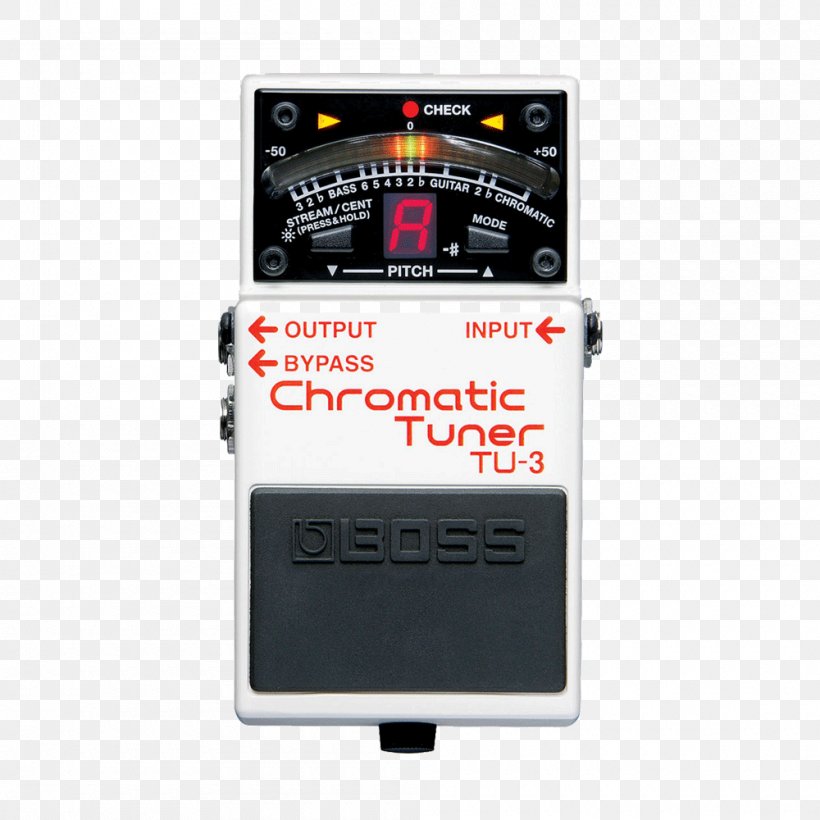 BOSS TU-3 Chromatic Tuner Electronic Tuner Effects Processors & Pedals Boss Corporation Pedalboard, PNG, 1000x1000px, Watercolor, Cartoon, Flower, Frame, Heart Download Free