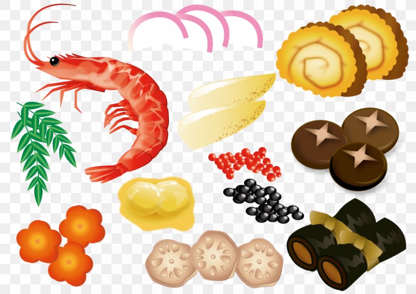 Osechi Vegetarian Cuisine Food Prawn, PNG, 842x595px, Osechi, Art, Commodity, Cuisine, Food Download Free