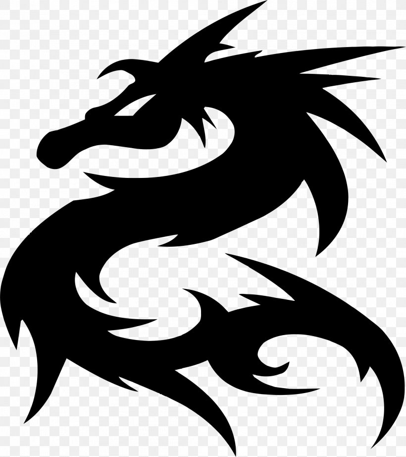 Dragon Decal Sticker Clip Art, PNG, 2088x2350px, Dragon, Art, Artwork, Autocad Dxf, Black And White Download Free
