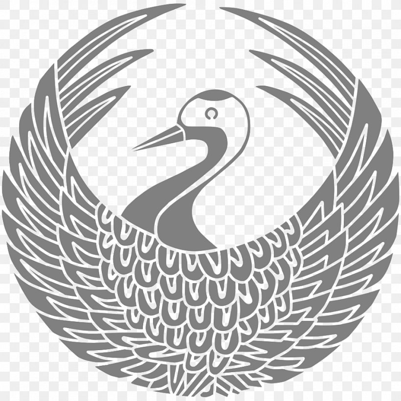 Touken Ranbu 鶴丸 Mon 仏具 Butsudan, PNG, 946x946px, Touken Ranbu, Area, Beak, Bird, Black And White Download Free