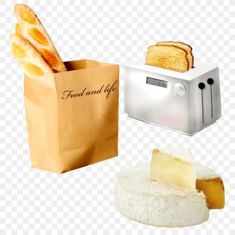Baguette Take-out Bread Breakfast, PNG, 1000x1000px, Baguette, Bag, Bread, Breakfast, Dairy Product Download Free