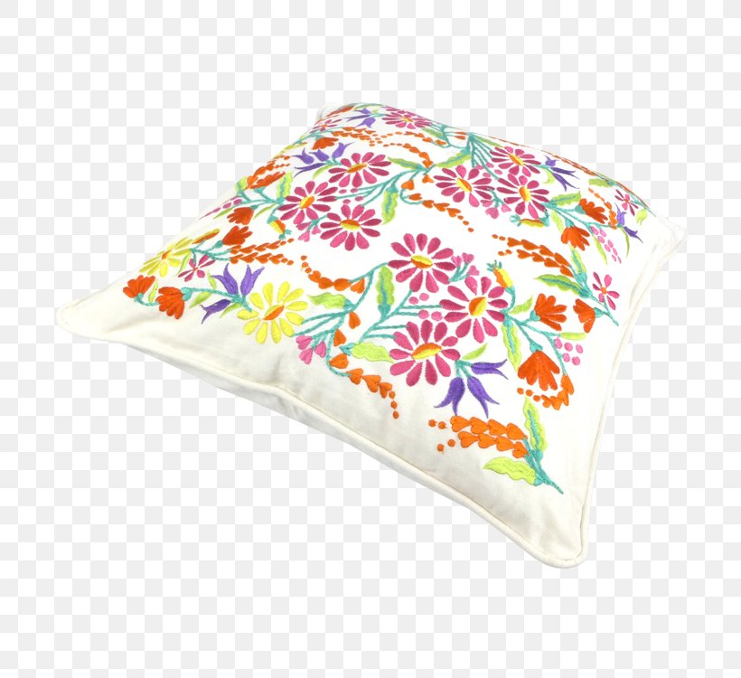 Cushion Pillow Duvet White Embroidery, PNG, 750x750px, Cushion, Duvet, Duvet Cover, Embroidery, Material Download Free