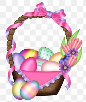 Easter Colorful Basket Transparent Clipart - Easter Bunny Easter Egg Clip Art PNG