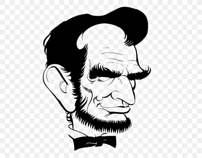 Caricature Drawing Line Art, PNG, 640x640px, Caricature, Abraham Lincoln, Art, Beard, Black And White Download Free