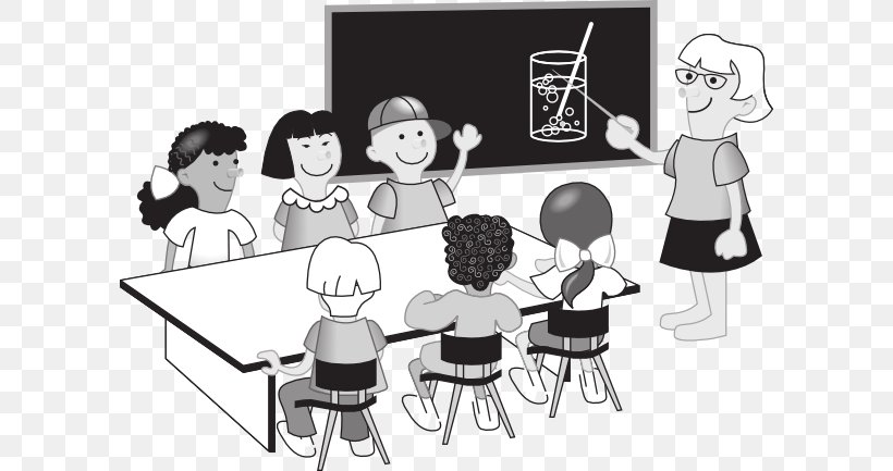 Student Classroom Teacher Clip Art, PNG, 600x433px, Student, Art, Black And White, Blackboard, Cartoon Download Free
