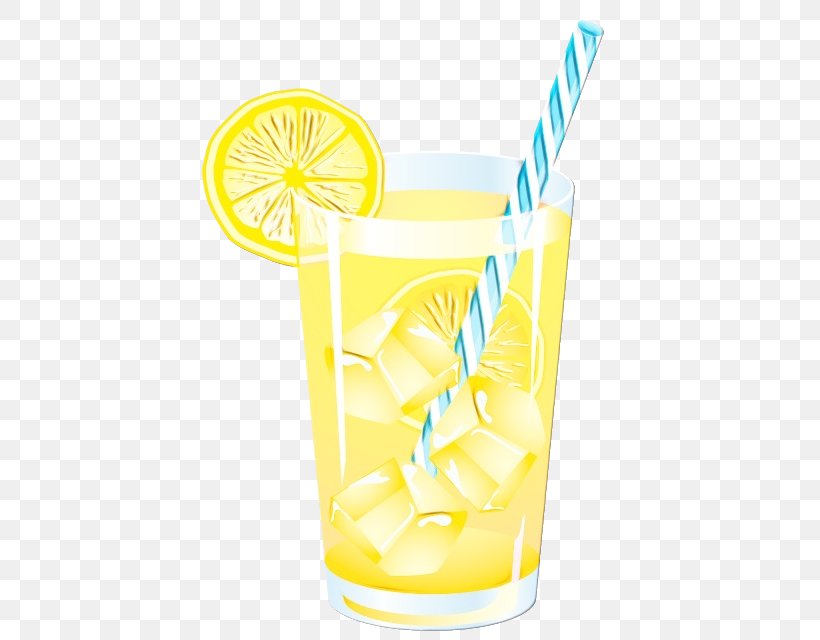 Cartoon Lemon, PNG, 440x640px, Watercolor, Cocktail, Cocktail Garnish ...