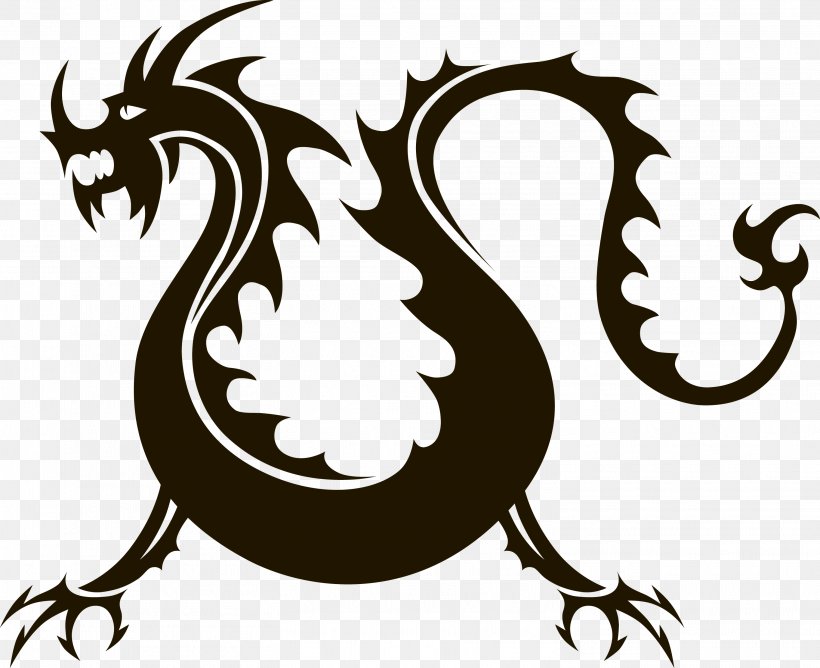 Chinese Dragon Clip Art, PNG, 3014x2458px, Chinese Dragon, Art, Black And White, Cartoon, Chinoiserie Download Free