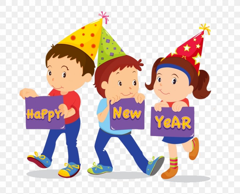 Happy New Year Hat, PNG, 840x680px, New Year, Birthday, Cartoon, Child,  Happy Download Free