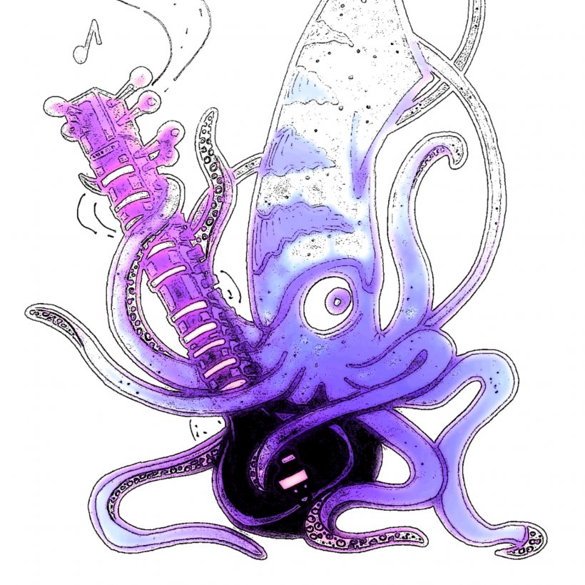 Octopus Cephalopod Purple Violet Invertebrate, PNG, 1536x1536px, Watercolor, Cartoon, Flower, Frame, Heart Download Free