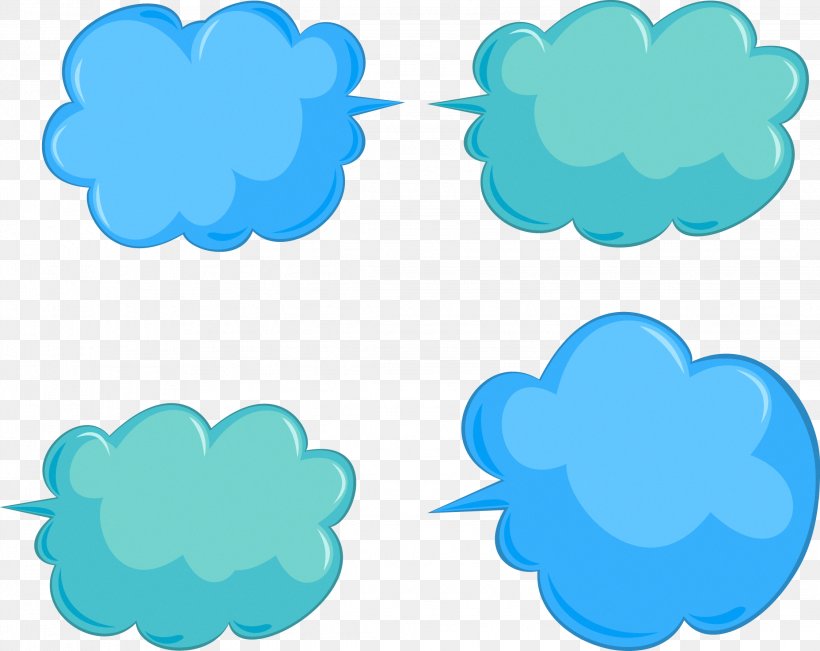 Bubble Dialog Box Cloud Blue, PNG, 2244x1784px, Bubble, Aqua, Area, Azure, Blue Download Free