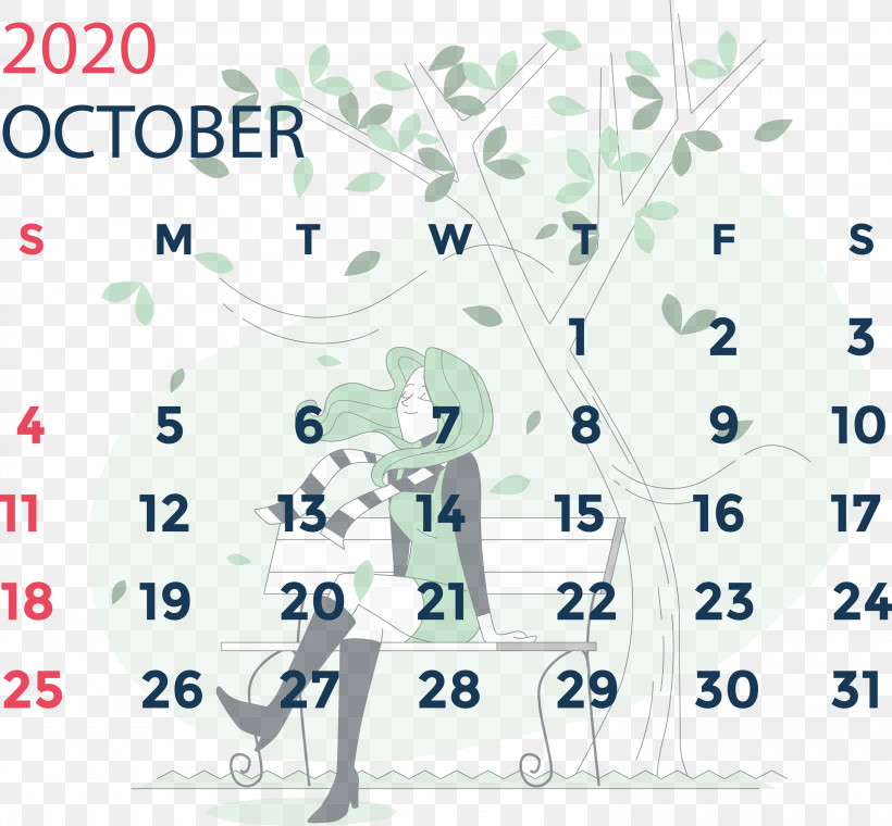 October 2020 Calendar October 2020 Printable Calendar, PNG, 3000x2782px, October 2020 Calendar, Happiness, Individual, May 5, October 2020 Printable Calendar Download Free