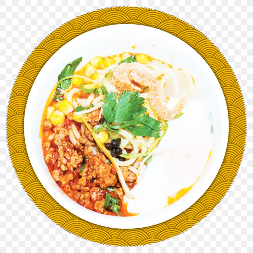Thai Cuisine Ramen Japanese Cuisine Vegetarian Cuisine Dish, PNG, 1000x1000px, Thai Cuisine, Asian Food, Bean Sprout, Bowl, Broth Download Free