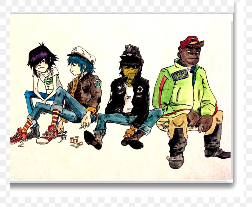 2-D Musical Ensemble Gorillaz Fan Art DeviantArt, PNG, 986x810px, Musical Ensemble, Biscuits, Cartoon, Deviantart, Fan Art Download Free