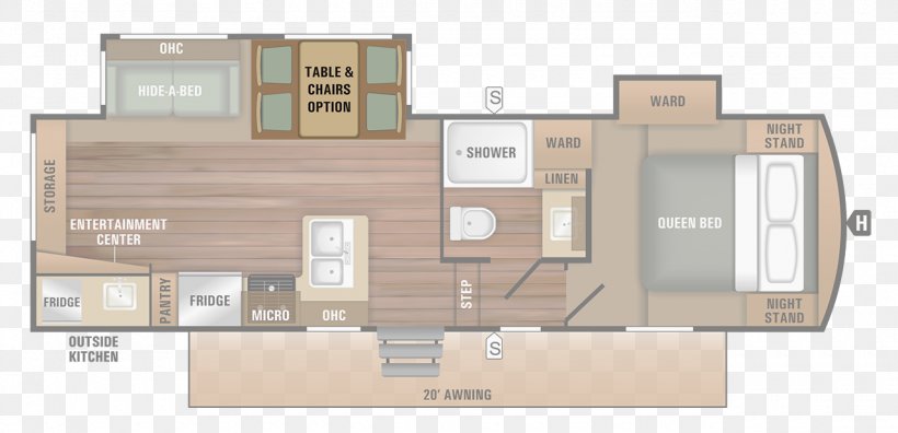 Floor Plan Campervans Caravan Fifth Wheel Coupling Kitchen, PNG, 1280x619px, Floor Plan, Area, Bed, Bunk Bed, Campervans Download Free
