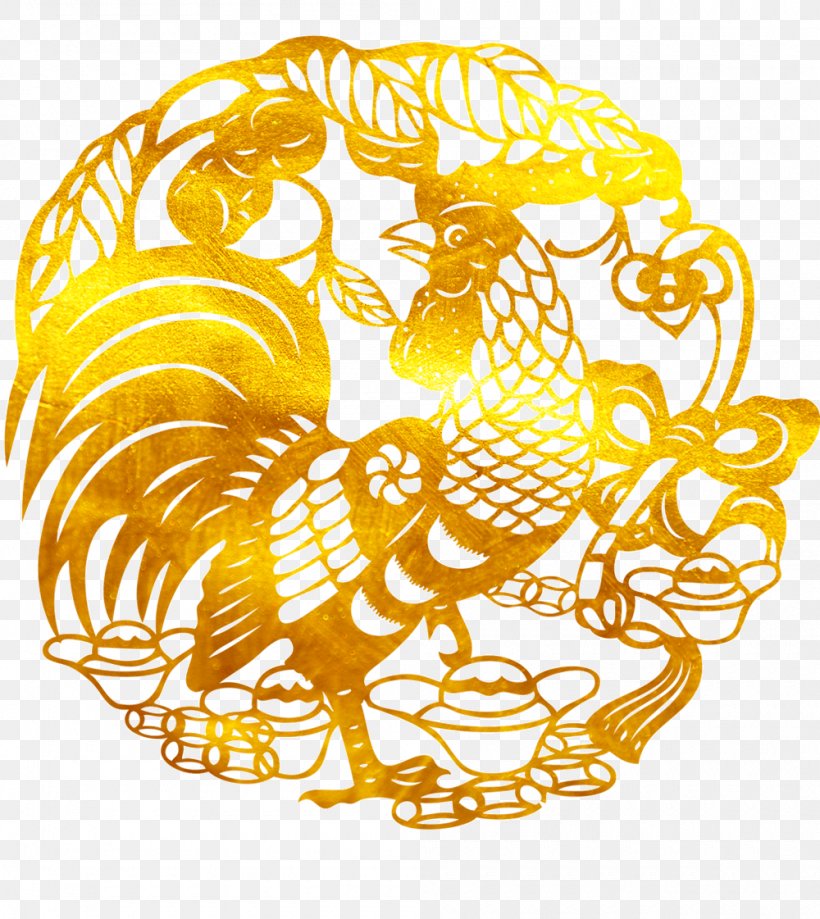 Chinese New Year Papercutting Illustration Image Chicken, PNG, 1000x1121px, Chinese New Year, Art, Chicken, Drawing, Film Download Free