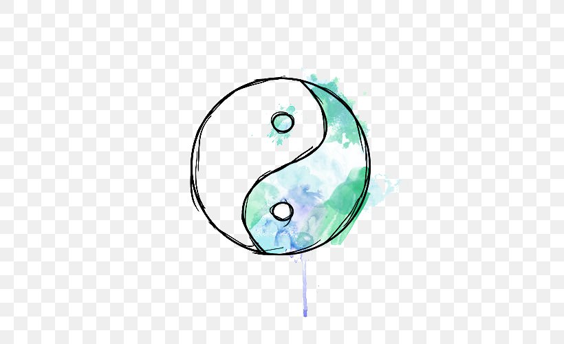Drawing Yin And Yang Watercolor Painting, PNG, 500x500px, Drawing, Area, Art, Black And White, Color Download Free