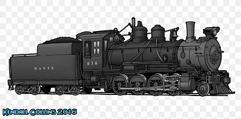 Steam Locomotive Rail Transport Train Steam Engine, PNG, 3552x1756px, Locomotive, Art, Auto Part, Automotive Engine Part, Digital Art Download Free