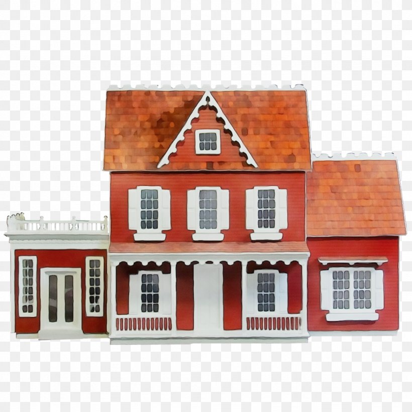 Property House Home Roof Dollhouse, PNG, 1024x1024px, Watercolor, Architecture, Building, Dollhouse, Facade Download Free