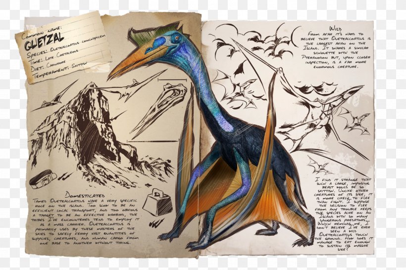 Quetzalcoatlus ARK: Survival Evolved Pteranodon Late Cretaceous Pterosaurs, PNG, 1600x1064px, Quetzalcoatlus, Ark Survival Evolved, Beak, Cretaceous, Dinosaur Download Free