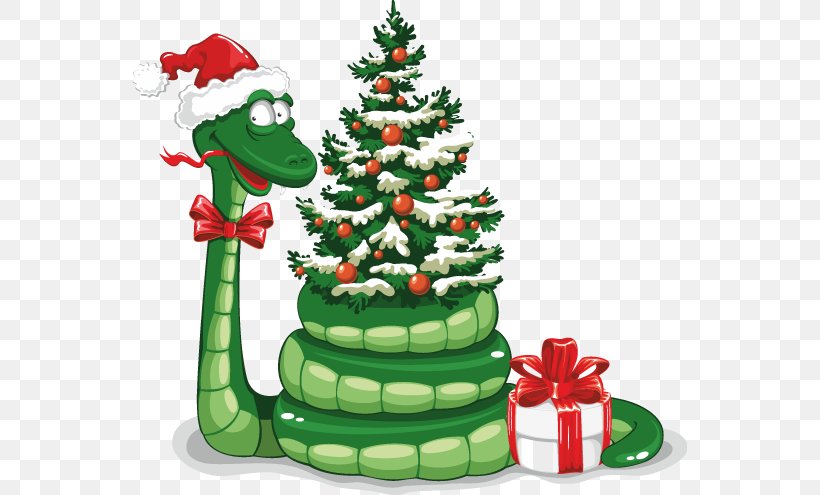 Santa Claus Snake Christmas Ornament, PNG, 555x495px, Santa Claus, Christmas, Christmas Decoration, Christmas Gift, Christmas Ornament Download Free