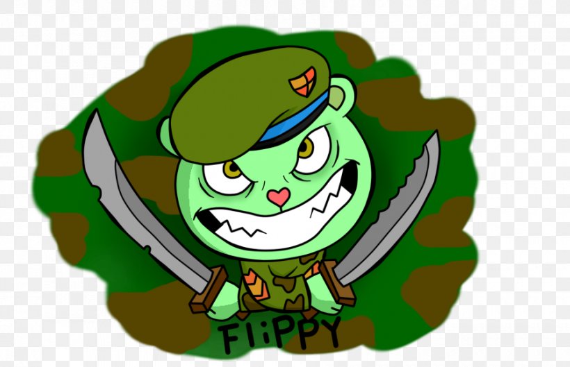 Flippy Flaky Evil Art, PNG, 900x581px, Flippy, Amphibian, Art, Art Museum, Cartoon Download Free