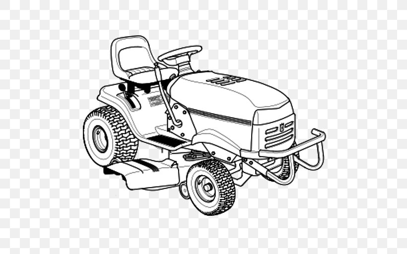 Lawn Mowers John Deere Riding Mower Clip Art, PNG, 512x512px, Lawn Mowers, Autocad Dxf, Automotive Design, Automotive Exterior, Black And White Download Free