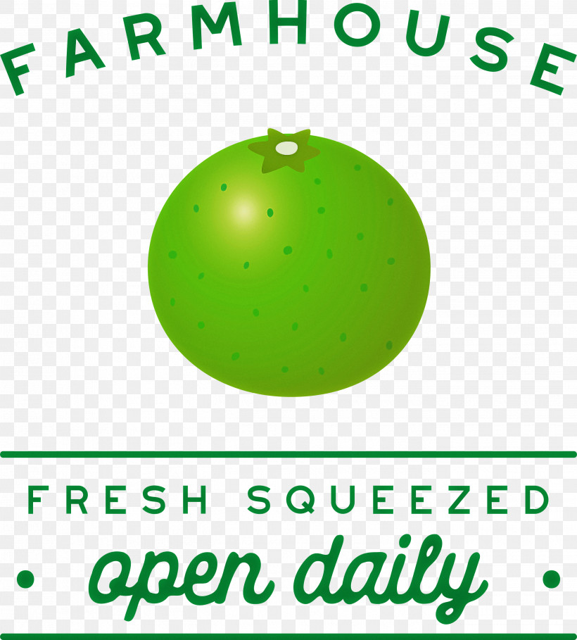 Farmhouse Fresh Squeezed Open Daily, PNG, 2704x2999px, Farmhouse, Fresh Squeezed, Fruit, Geometry, Green Download Free