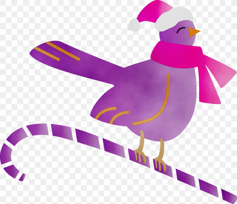 Bird Violet Purple Pink Water Bird, PNG, 2999x2584px, Winter Bird, Bird, Cartoon Bird, Christmas Bird, Paint Download Free