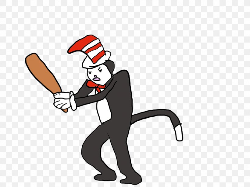 The Cat In The Hat Mammal YouTube, PNG, 1024x768px, Cat In The Hat, Art, Baseball, Cartoon, Cat Download Free