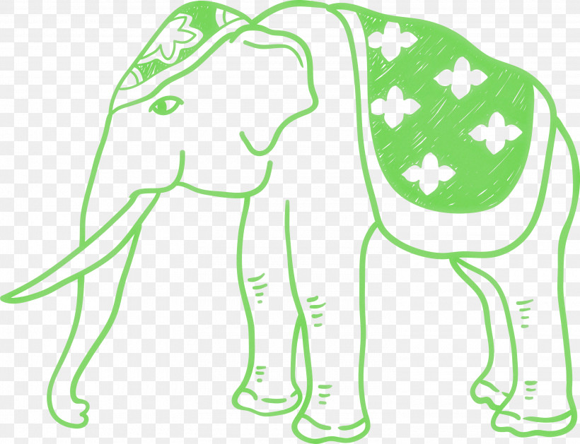 Indian Elephant, PNG, 3000x2302px, Indian Elephant, African Elephants, Area, Cartoon, Character Download Free