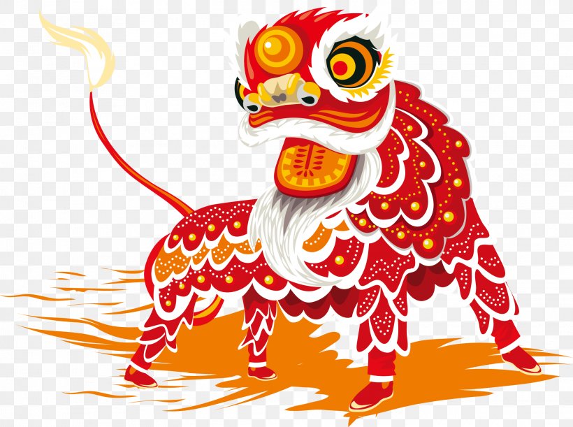 Lion Dance Chinese New Year, PNG, 2289x1706px, Lion Dance, Art, Beak, Bird, Chicken Download Free