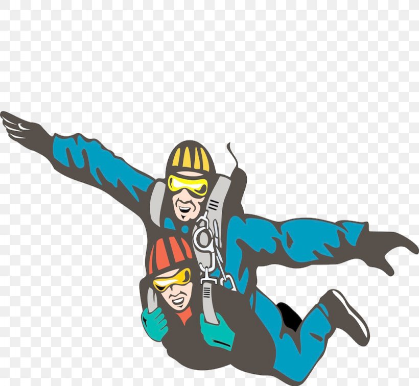 Parachuting Tandem Skydiving Clip Art, PNG, 1024x945px, Parachuting, Art, Cartoon, Extreme Sport, Fictional Character Download Free