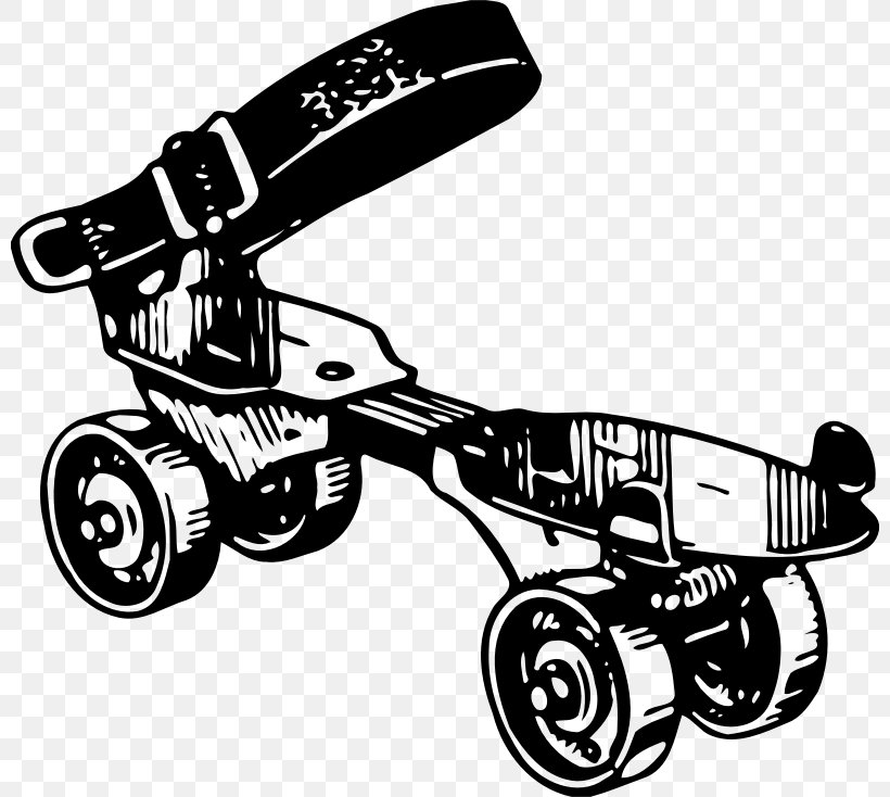 Roller Skating Roller Skates Ice Skating Skateboarding In-Line Skates, PNG, 800x734px, Roller Skating, Automotive Design, Black And White, Car, Footwear Download Free