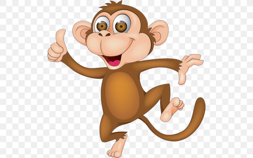 Cartoon Royalty-free Monkey Clip Art, PNG, 512x512px, Cartoon, Art, Carnivoran, Cat Like Mammal, Dance Download Free